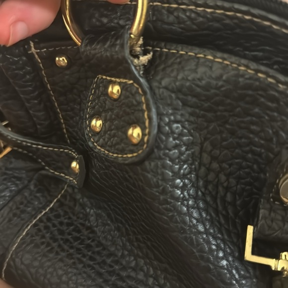 Barneys New York black pebbled leather handbag - Picture 8 of 8